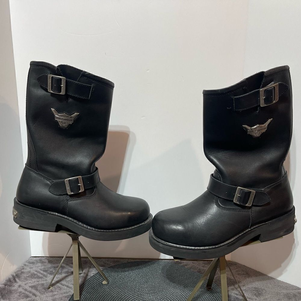 Harley Davidson Steel Toe 91137 ST Mega Conductor Boots Black Size 11.5 Men NWOT